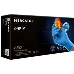 Rękawice Nitrylowe M Blue BARDZO MOCNE GRIP
