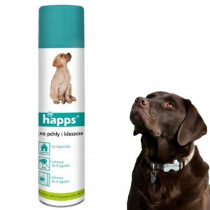 HAPPS Spray na pchły i kleszcze 250ml na legowiska