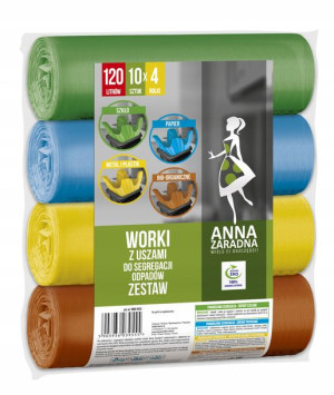 Zestaw worków do segregacji worki na śmieci 40x120