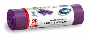 Worki Na Śmieci Z Taśmą Zapach Lawendy 90l 10 Szt