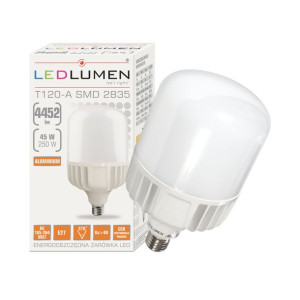 Żarówka LED E27 T120 45W=250W SMD 4452lm Neutralna LEDLUMEN