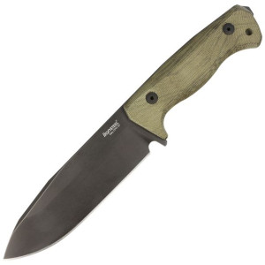 Nóż LionSteel Green Canvas Micarta, Old Black CPM 3V by Molletta (T6B 3V CV