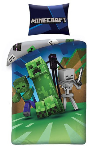 Pościel dziecięca bawełniana 160x200  2-częściowa Minecraft 7