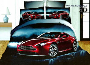 Pościel z efektem 3D rozmiar 160x200  3-częściowa wzór 161 auto