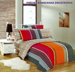 Pościel satyna bawełniana 160x200  3-częściowa dla par CW-XW1603-41