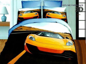 Pościel z efektem 3D rozmiar 160x200  4-częściowa wzór 156 auto