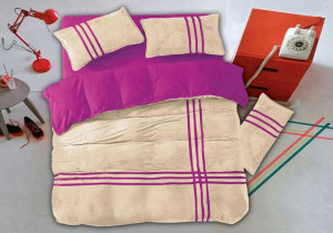 Pościel flanelowa pluszowa 3D 160x200  3-częściowa DS-8