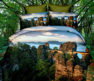 Pościel 3D rozmiar 160x200 3-częściowa gruba CW-FPW1603-5 góry