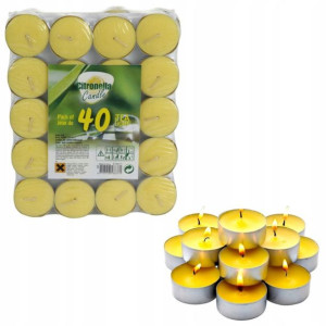 świeca tealight na komary odstraszacz cytryna x40