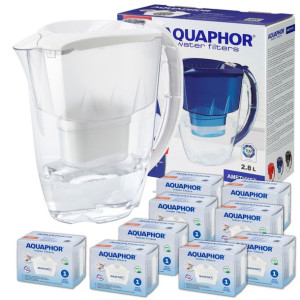Dzbanek do filtrowania wody Aquaphor + 9 wkładów
