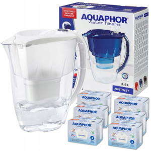Dzbanek do filtrowania wody Aquaphor + 6 wkładów