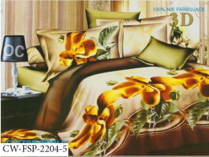 Pościel satyna bawełniana 200x220 4-częściowa CW-FSP-2204-5 kwiaty