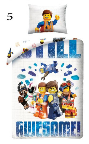 Pościel dziecięca bawełniana 140x200  2-częściowa Lego Movie