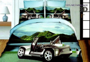 Pościel z efektem 3D rozmiar 160x200  4-częściowa wzór 160 auto