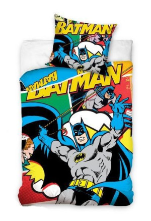 Pościel dziecięca bawełniana 160x200  2-częściowa Batman BAT1