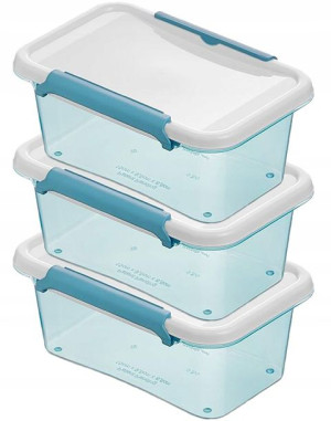 Pojemnik organizer pudełko na żywność 3x 0,5l