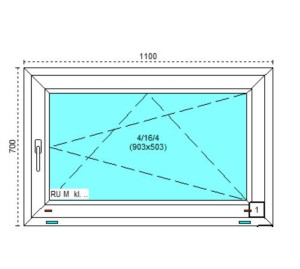 Tanie okna PCV RU Białe110x70