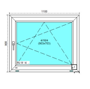 Tanie okna PCV RU Białe110x90
