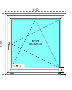 Tanie okna PCV RU Białe110x110