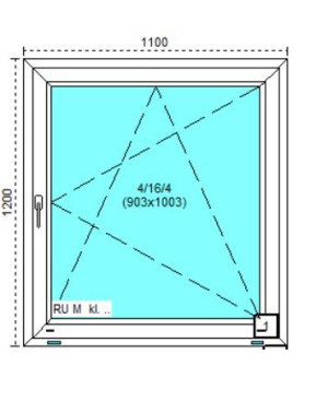 Tanie okna PCV RU Białe110x120