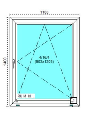Tanie okna PCV RU Białe110x140