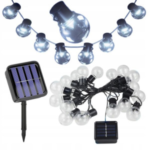 Solarna Girlanda Ogrodowa Wiszące Żarówki Led 3,2m