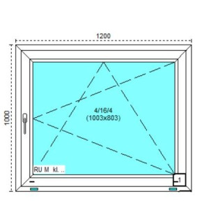 Tanie okna PCV RU Białe 120x100