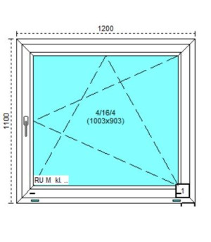 Tanie okna PCV RU Białe 120x110
