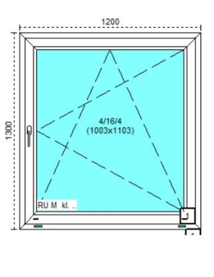 Tanie okna PCV RU Białe 120x130