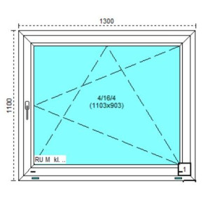 Tanie okna PCV RU Białe 130x110