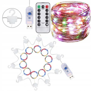 Kurtyna Świetlna Lampki 300led Pilot Girlanda 3x3m