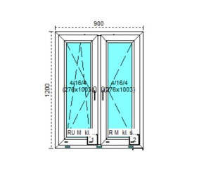 Tanie okno PCV RU+R Białe 90x120