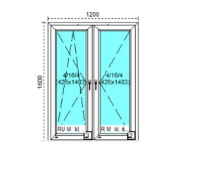 Tanie okno PCV RU+R Białe 120x160
