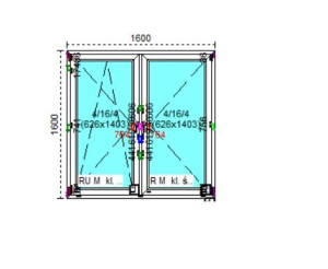 Tanie okno PCV RU+R Białe 160x160