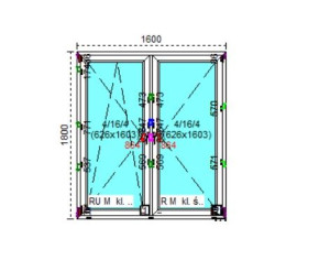 Tanie okno PCV RU+R Białe 160x180