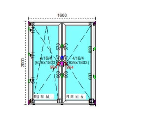 Tanie okno PCV RU+R Białe 160x200