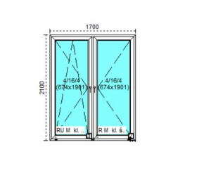 Tanie okno PCV RU+R Białe 170x210