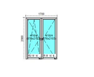 Tanie okno PCV RU+R Białe 170x230