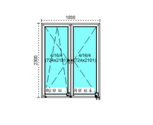 Tanie okno PCV RU+R Białe 180x230