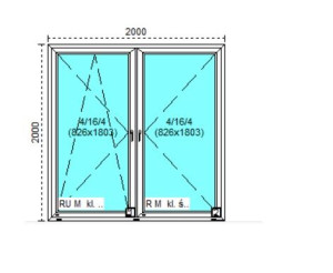 Tanie okno PCV RU+R Białe 200x200