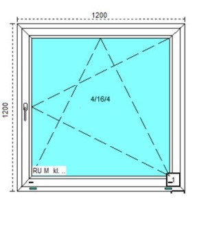 Tanie Okno PCV Białe Czyste powietrze 120x120