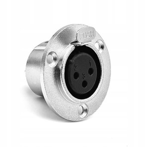 ZŁĄCZE XLR 3 PIN WTYK GNIAZDO Żeńskie okrągłe