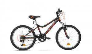 Rower dziecięcy Accent Flip 20" 6-speed czarno-pomarańczowy