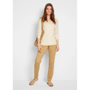 Bonprix Bawełniany Sweter Z Dekoltem W Serek 44-46 909638