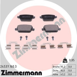 ZIMMERMANN 24537.160.3 Zestaw klocków hamulcowych,