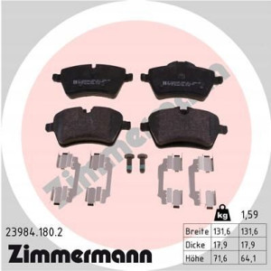 ZIMMERMANN 23984.180.2 Zestaw klocków hamulcowych,