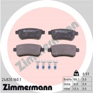 ZIMMERMANN 24820.160.1 Zestaw klocków hamulcowych,