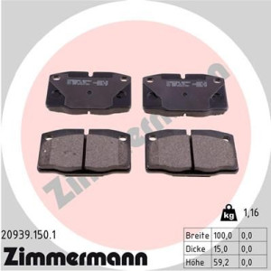 ZIMMERMANN 20939.150.1 Zestaw klocków hamulcowych,