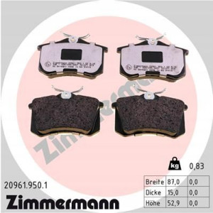 ZIMMERMANN 20961.950.1 Zestaw klocków hamulcowych,