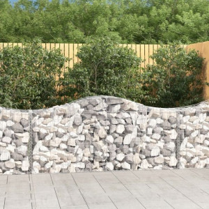 Kosze gabionowe, 25 szt, 200x50x80/100 cm, galwani